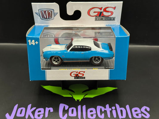 M2 Machines Ground Pounders Blue 1970 Buick GS Stage 2 R32 25-13