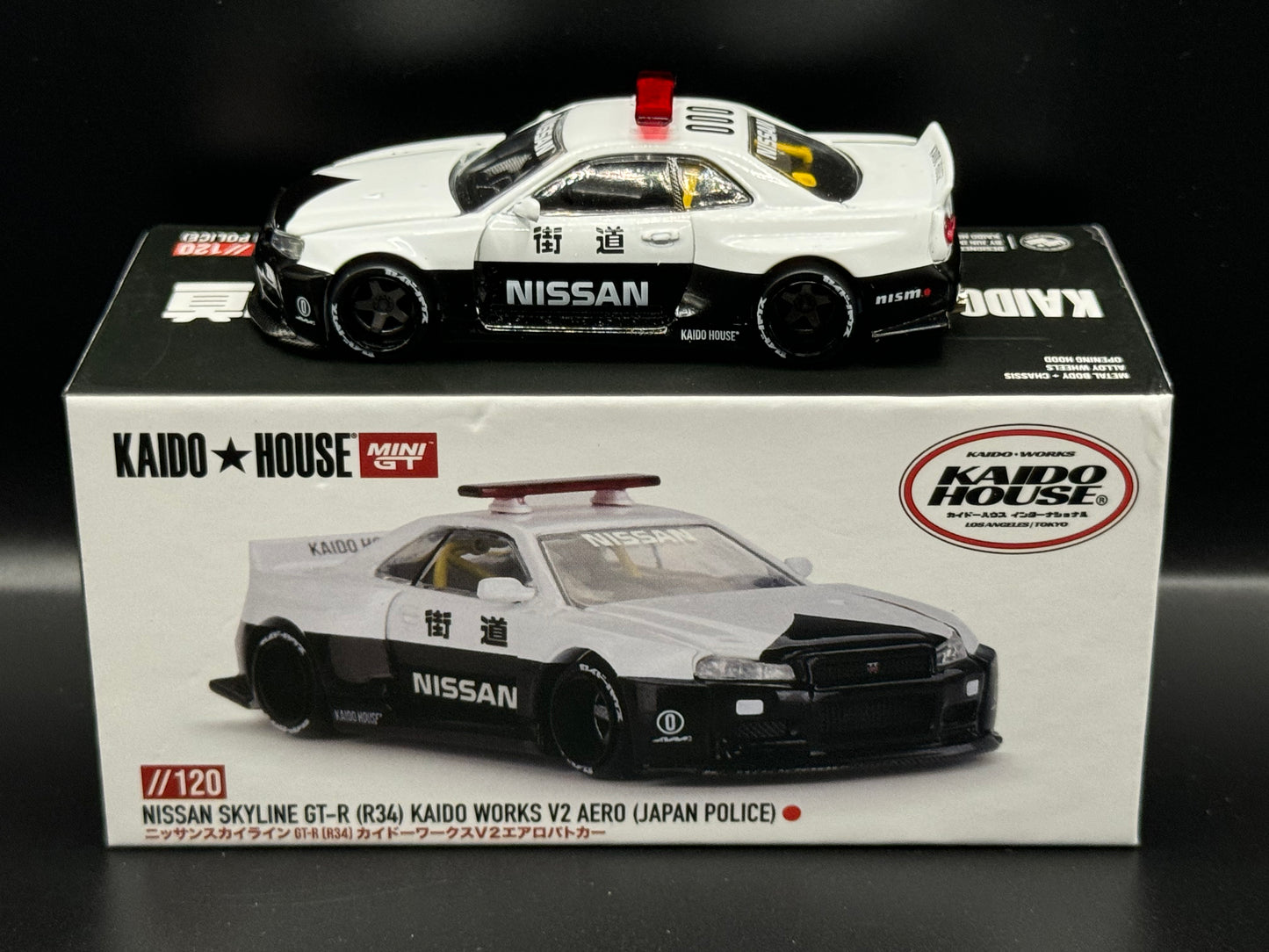 Kaido House Nissan Skyline GT-R R34 Kaido Works V2 Aero Japan Police KHMG120