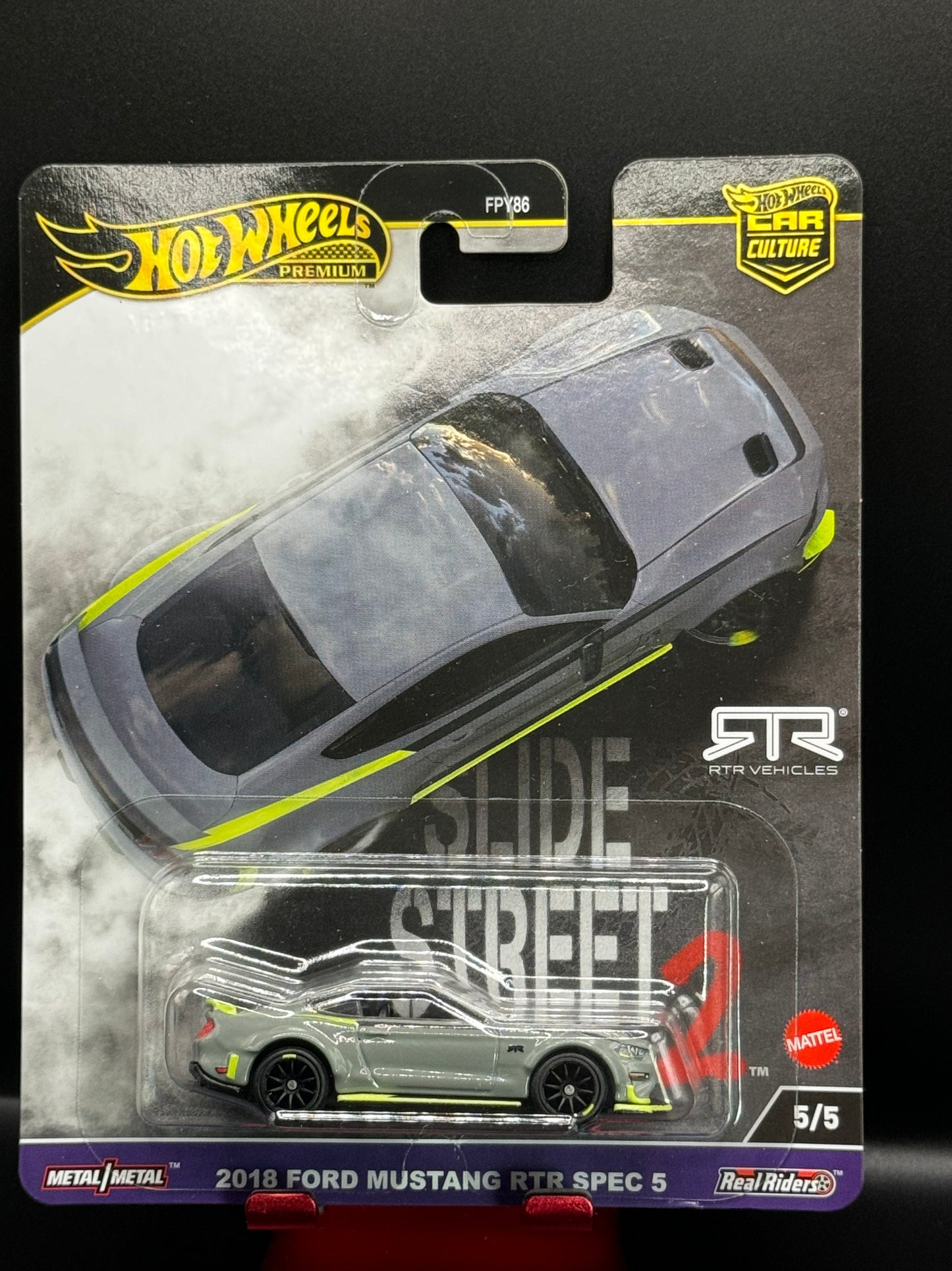 Hot Wheels Premium Car Culture 2024 Slide Street 2 2018 Ford Mustang RTR Spec 5 # 5/5