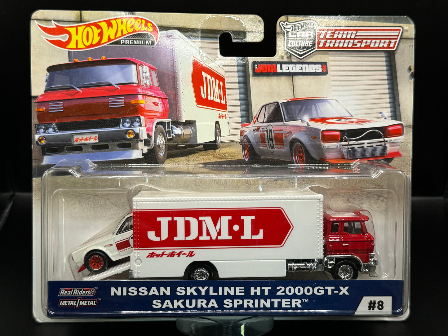 Hot Wheels Team Transport 2019 Nissan Skyline HT 2000GT-X & Sakura Sprinter # 8