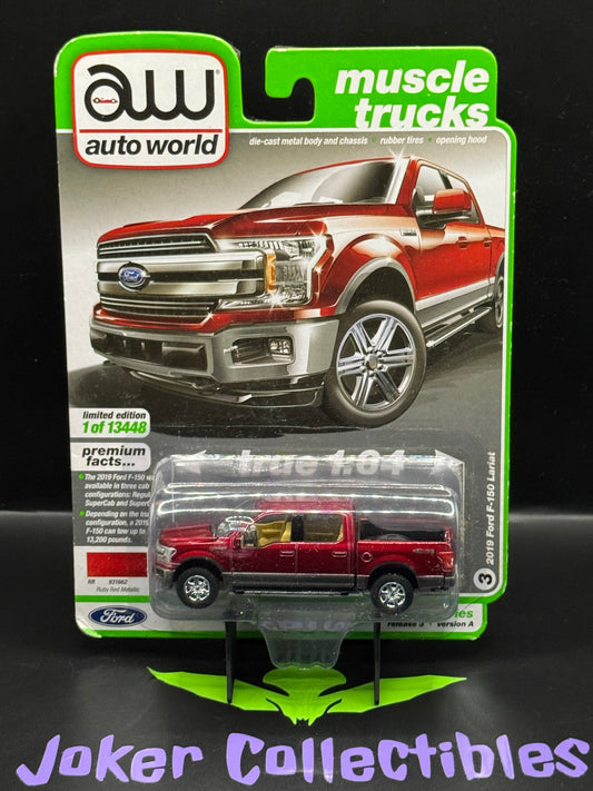 Auto World Muscle Trucks 2019 Ford F-150 Lariat Ruby Red Metallic #3 (1)
