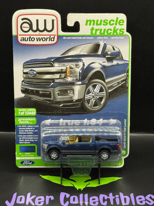 Auto World Muscle Trucks 2019 Ford F-150 Lariat Blue Jeans Metallic #3