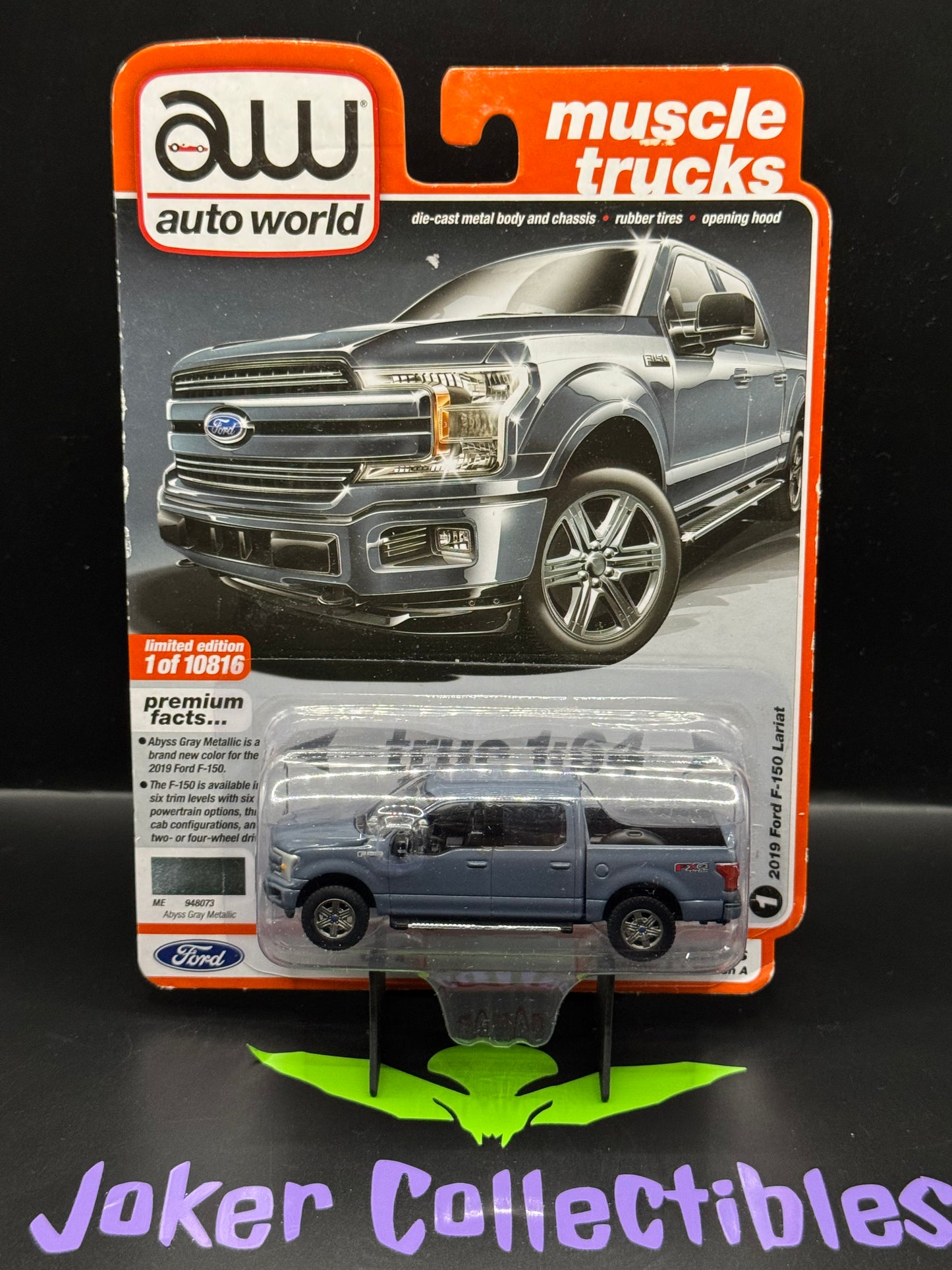Auto World Muscle Trucks 2019 Ford F-150 Lariat Abyss Gray Metallic # 1