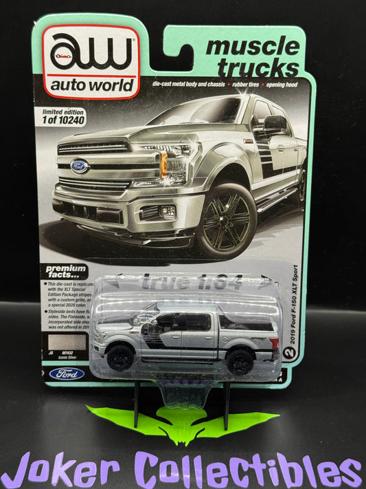Auto World Muscle Trucks 2019 Ford F-150 XLT Sport Iconic Silver #2
