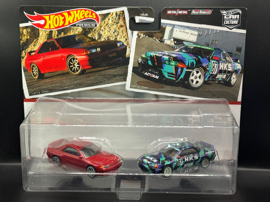 Hot Wheels Premium Car Culture 2 Pack Red & HKS Nissan Skyline GT-R BNR32