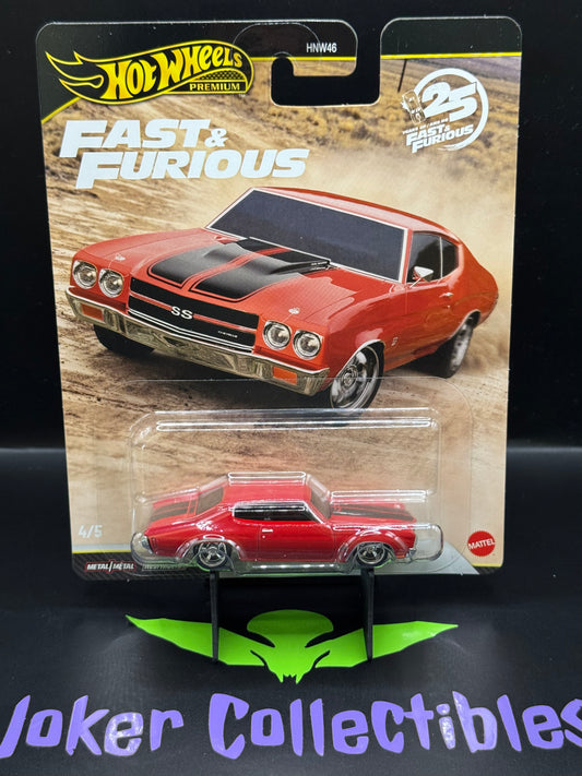 Hot Wheels Premium Fast & Furious 2026 25th Anniversary 1970 Chevrolet Chevelle SS 4/5