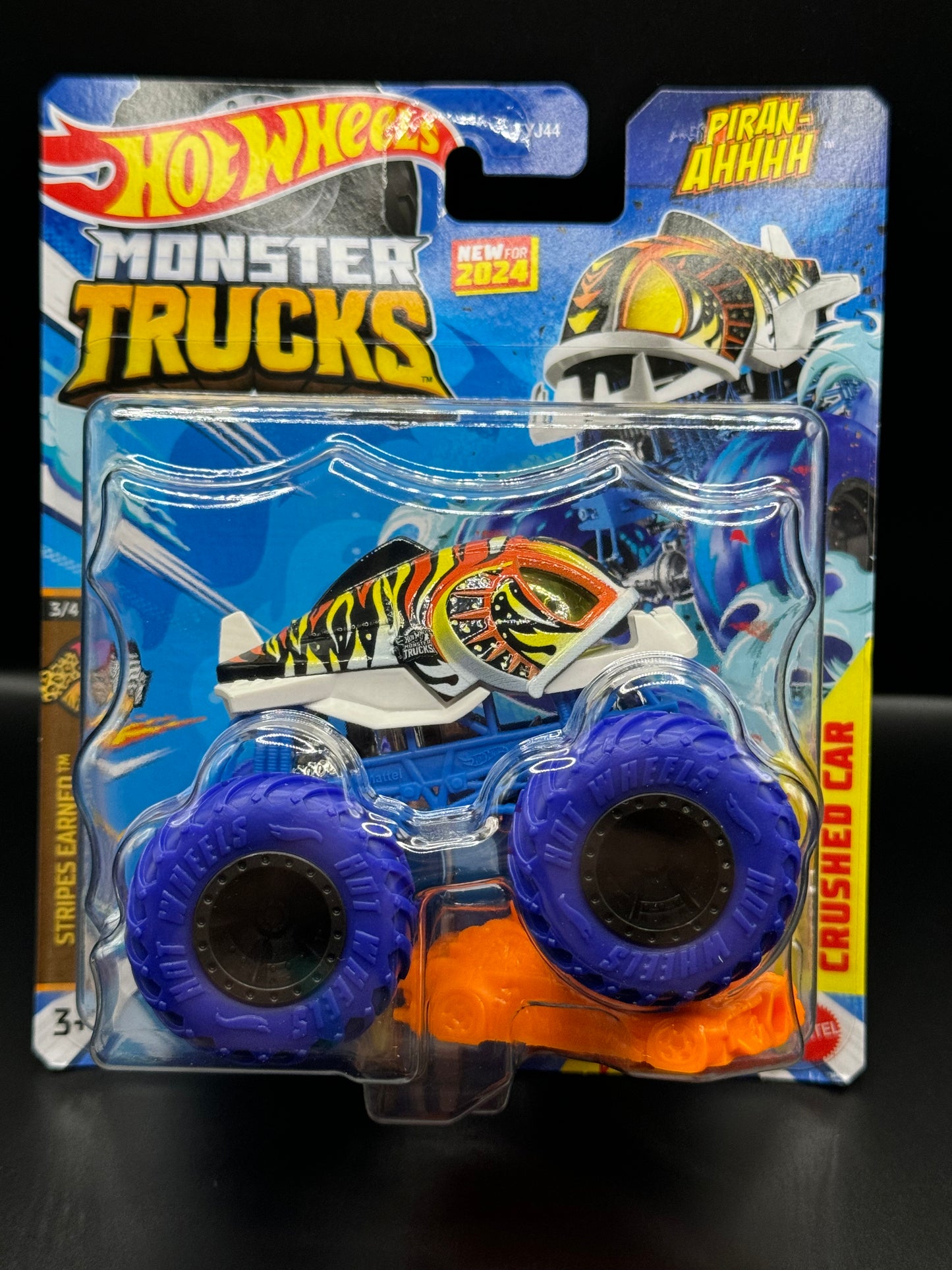 Hot Wheels Monster Trucks 2024 Piran-Ahhhh Stripes Earned # 3/4