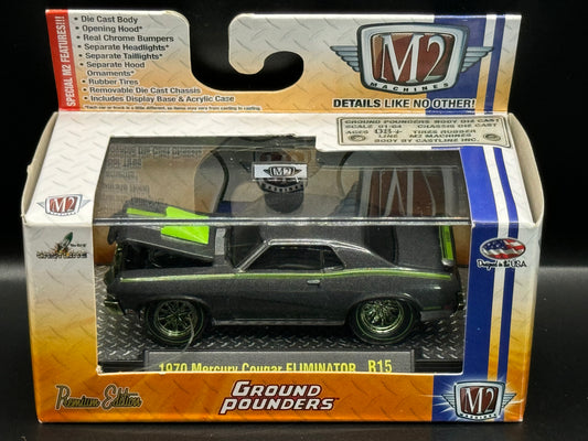 M2 Machines Ground Pounders Grey Green 1970 Mercury Cougar Eliminator R15 16-06