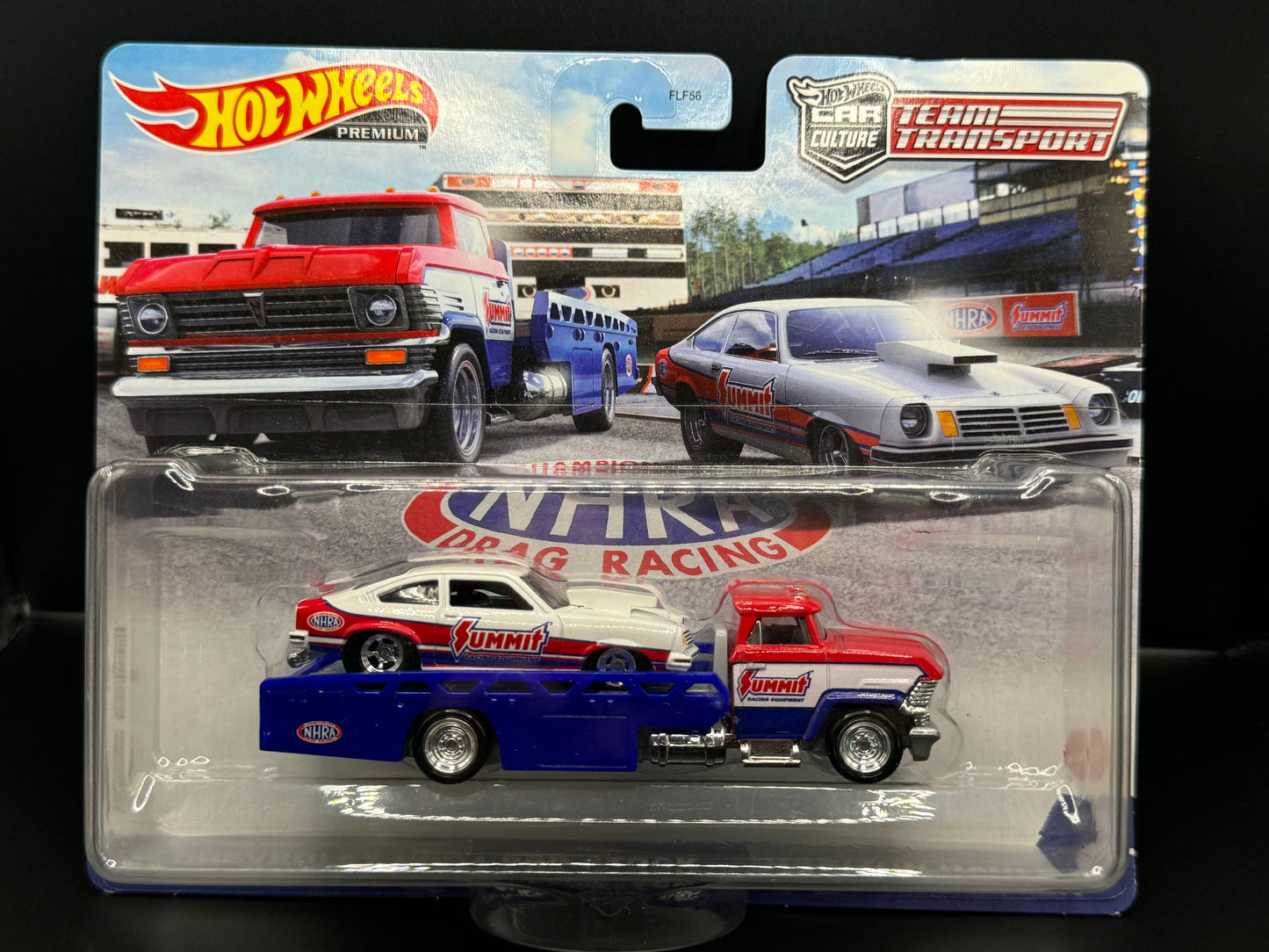 Hot Wheels Team Transport 2021 '74 Chevrolet Vega Pro Stock & Horizon Hauler # 34 Summit Racing