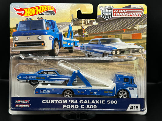 Hot Wheels Team Transport 2019 Custom '64 Galaxie 500 & Ford C-800 # 15