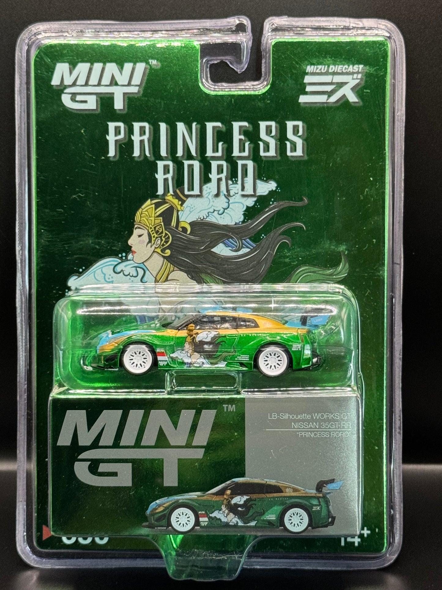 Mini GT #650 Mizu Diecast LB-Silhouette WORKS GT NISSAN 35GT-RR PRINCESS RORO