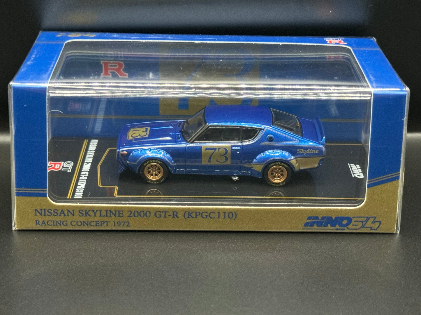 INNO64 NISSAN SKYLINE 2000 GT-R KPGC110 Racing Concept Blue