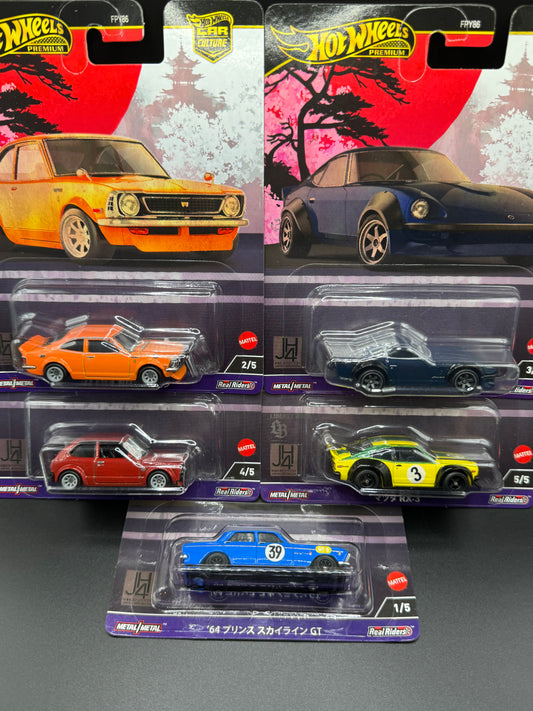 Hot Wheels Premium Car Culture 2024 Japan Historics 4 Set of 5