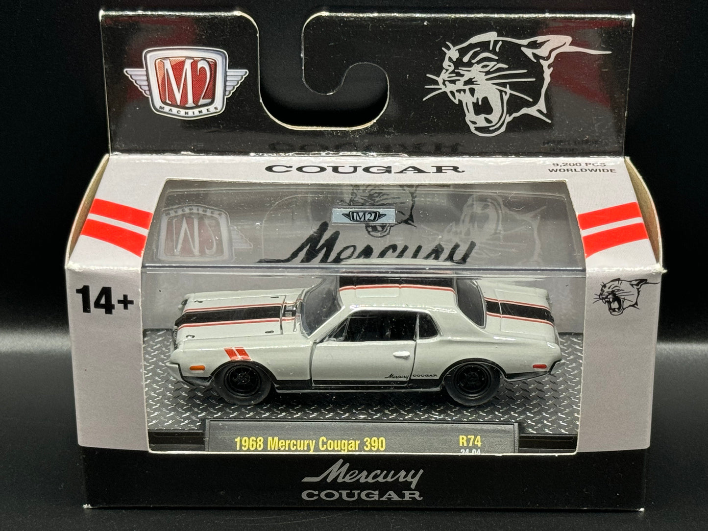 M2 Machines Grey 1968 Mercury Cougar 390 R74 24-04