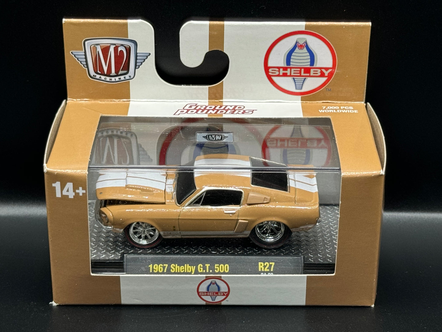 M2 Machines Ground Pounders Tan 1967 Shelby G.T. 500 R27 24-02