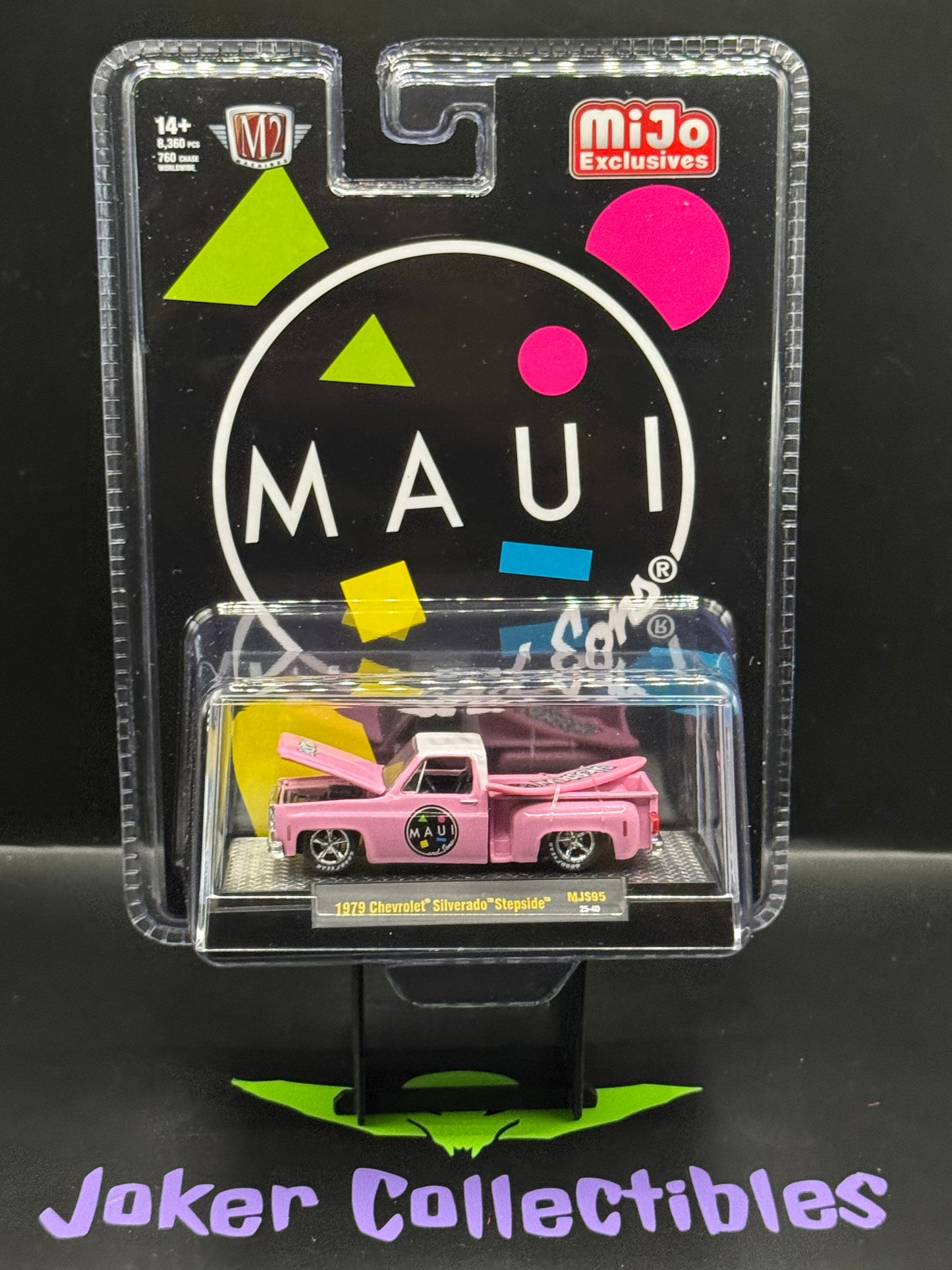 M2 Machines 1979 Chevrolet Silverado Stepside Maui & Sons Pink MJS95 25-40