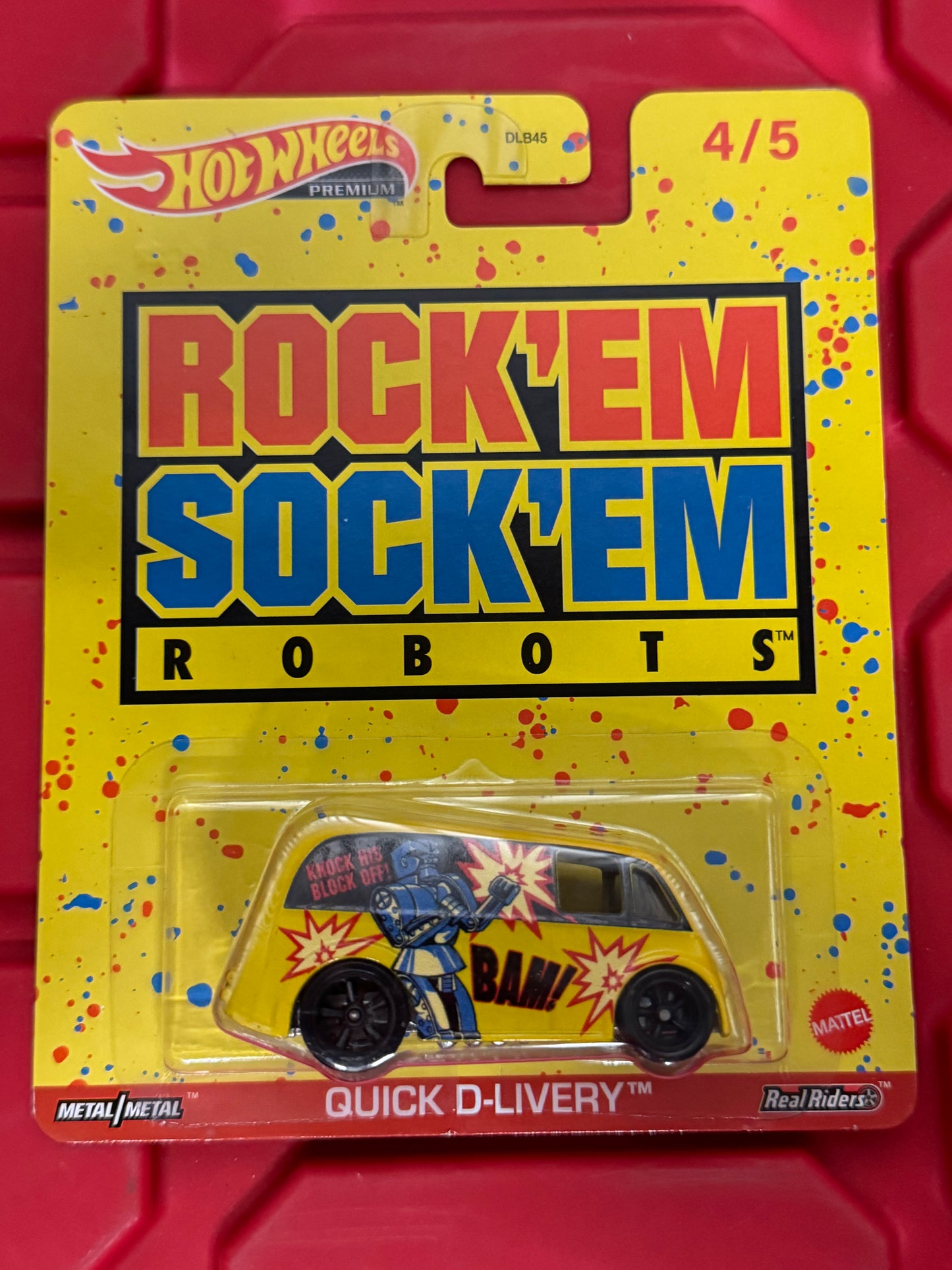 Hot Wheels Premium Pop Culture Rock'Em Sock'Em Robots Quick D-Livery # 4/5