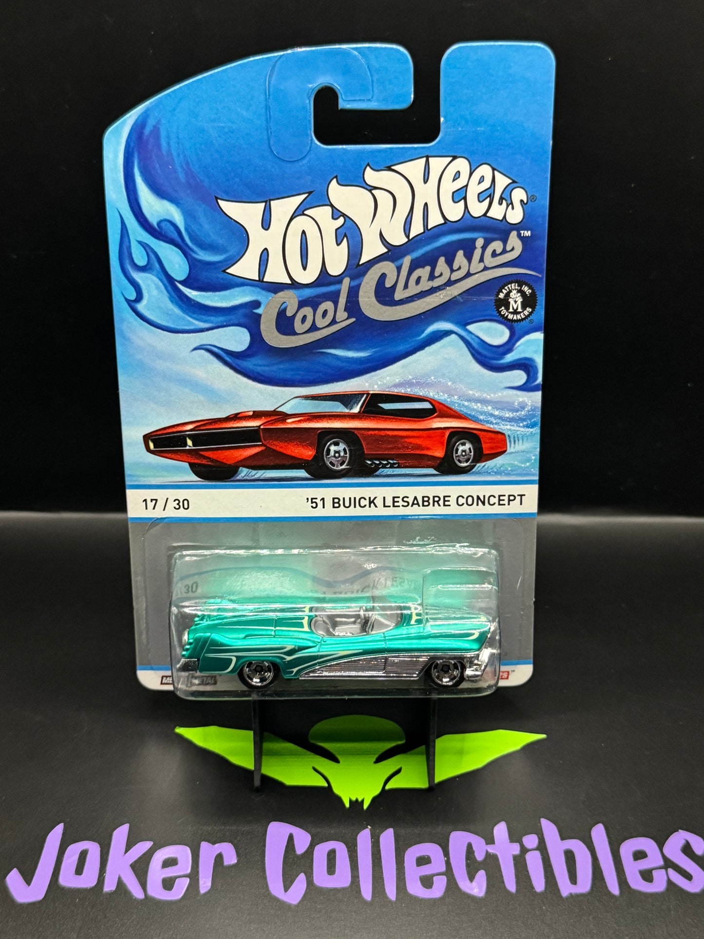 Hot Wheels Cool Classics '51 Buick LaSabre Concept 17/30 Red Car Card Spectrafrost