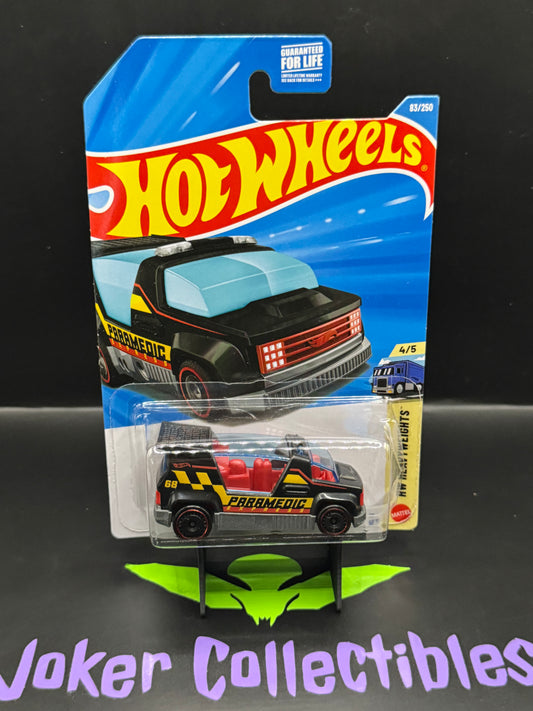 Hot Wheels 2026 Black Paramedic Rapid Pulse 83/250 HW Heavyweights 4/5 D Case