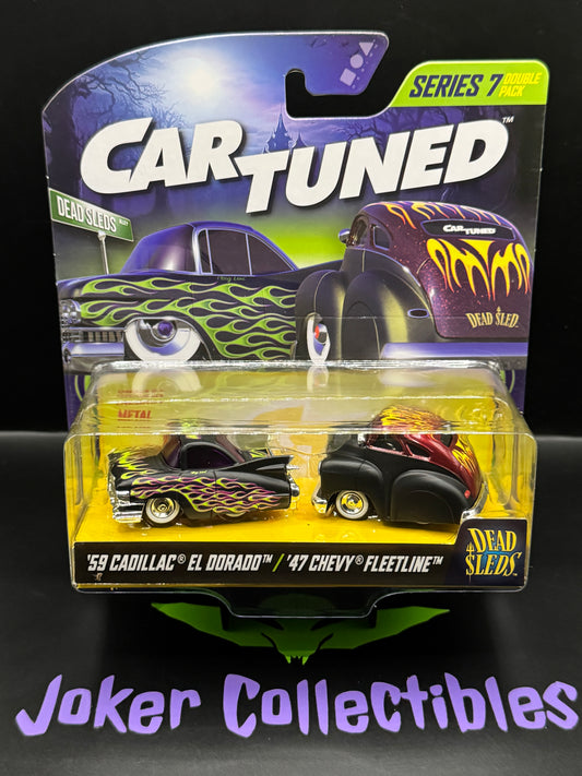 CarTuned Double Pack Series 7 Dead Sleds '59 Cadillac El Dorado & '47 Chevy Fleetline Car Tuned