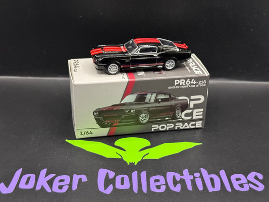 Pop Race 1967 Shelby Ford Mustang GT500 Dark Chrome Red PR64-218