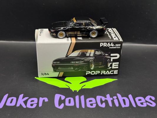 Pop Race Pandem Nissan Silvia S13 Black PR64-289