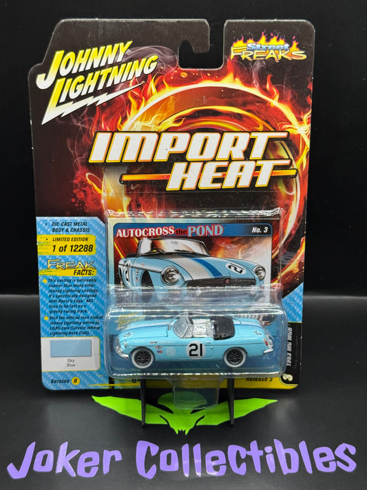 Johnny Lightning Street Freaks Import Heat White Lightning Chase 1963 MG MGB # 3