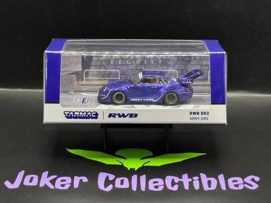 Tarmac Works Hobby64 Porsche RWB 993 Army Girl