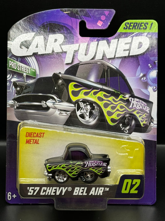 CarTuned Series 1 Mainline #02 '57 Chevy Bel Air Black (Pro Street)