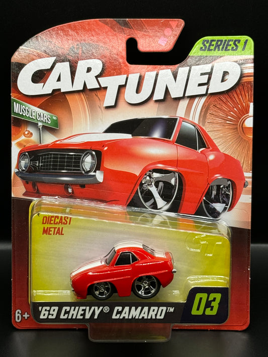 CarTuned Series 1 Mainline #03 '69 Chevy Camaro Red (Muscle Cars)