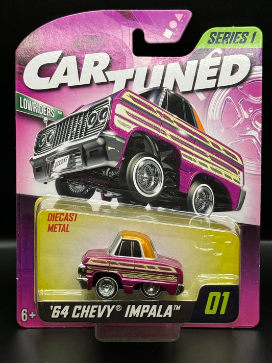 CarTuned Series 1 Mainline #01 '64 Chevy Impala Pink (Lowriders)