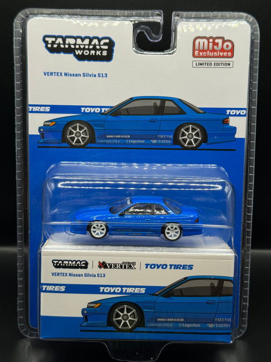 Tarmac Works Global64 VERTEX Nissan Silvia S13 TOYO TIRES Blue Metallic