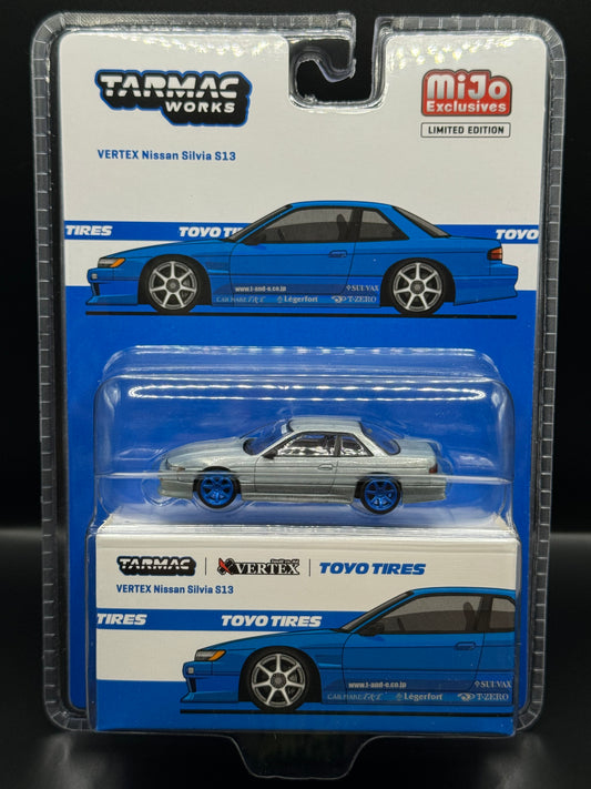 Tarmac Works Global64 Chase VERTEX Nissan Silvia S13 TOYO TIRES Blue Metallic