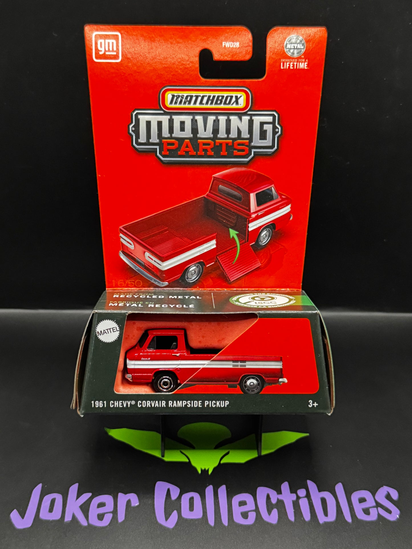 Matchbox Moving Parts Red & White 1961 Corvair Rampside Pickup
