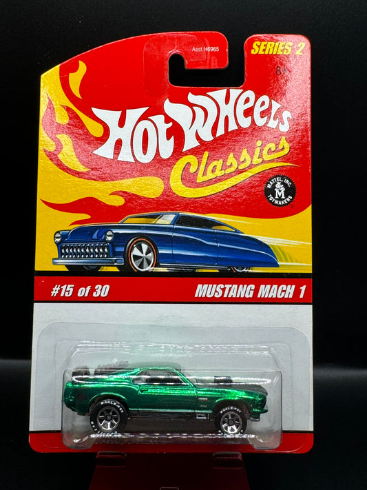 Hot Wheels 2006 Classics Series 2 Mustang Mach 1 # 15 of 30 Dark Green w/ Protector