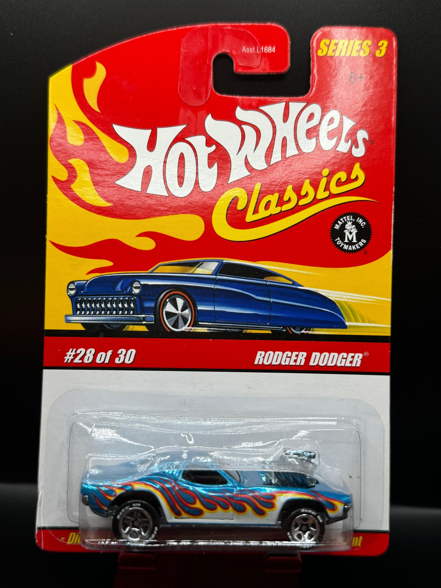 Hot Wheels 2007 Classics Series 3 Rodger Dodger # 28 of 30 Bright Blue w/ Protector