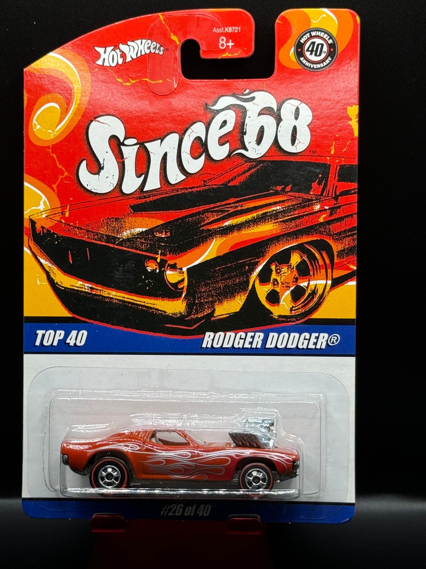 Hot Wheels Since '68 Series Top 40 Rodger Dodger # 26 of 40 Orange w/ Protector