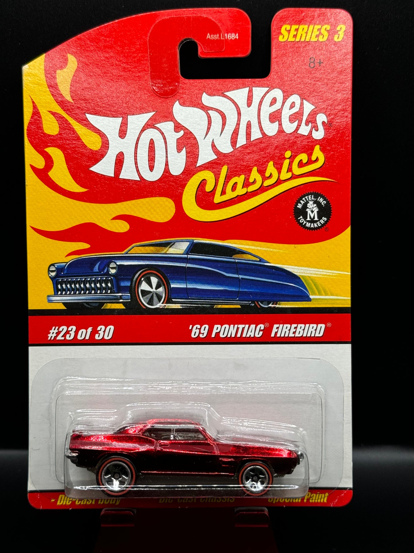 Hot Wheels 2007 Classics Series 3 '69 Pontiac Firebird # 23 of 30 Red w/ Protector