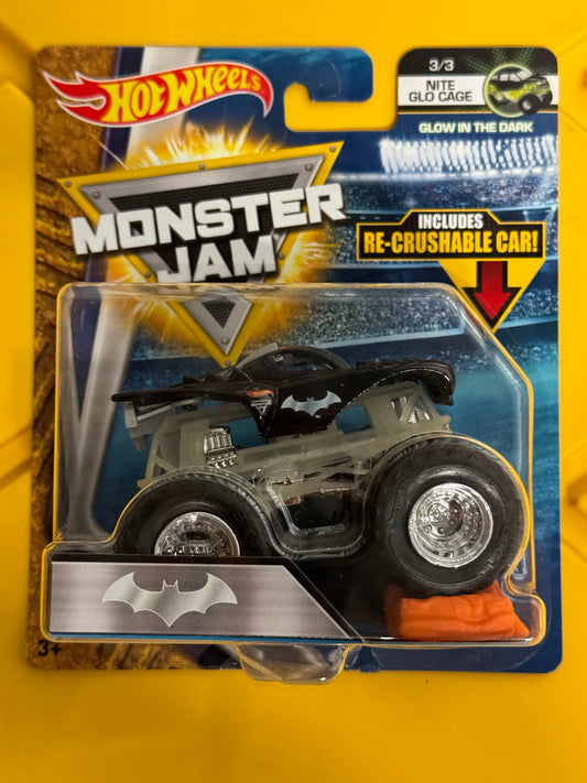 Hot Wheels Monster Jam Batmobile Nite Glo Cage # 3/3