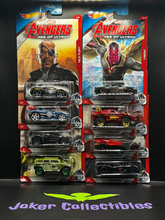 Hot Wheels 2015 Avengers Age of Ultron Vehicle Mix Full Set of 8