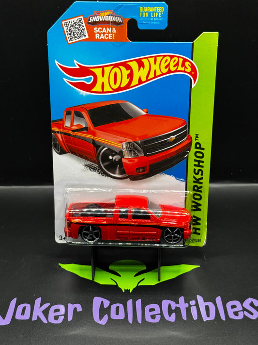 Hot Wheels 2015 Orange Chevy Silverado 249/250 HW Workshop Then and Now