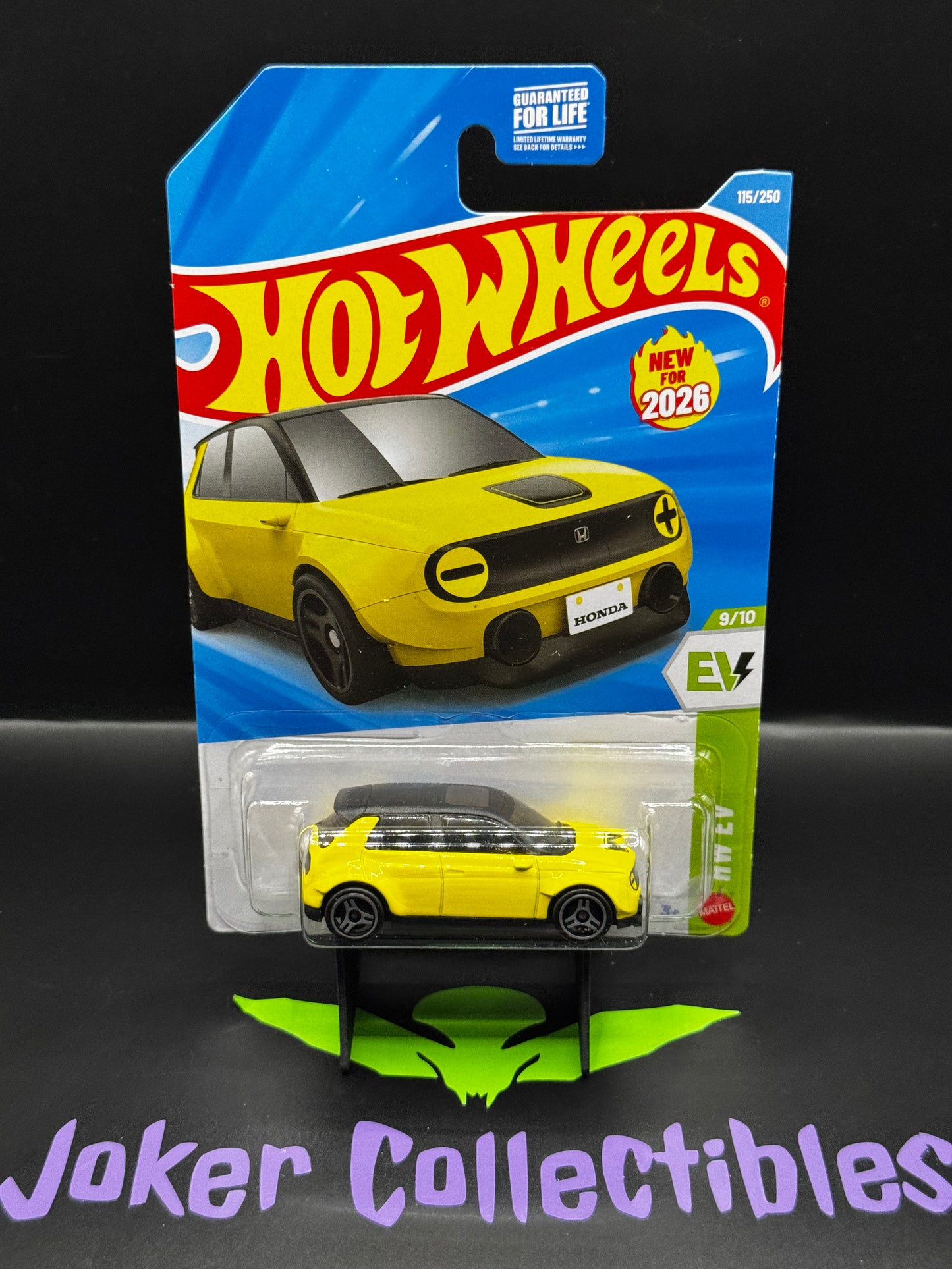 Hot Wheels 2026 Yellow Custom 2020 Honda e 115/250 HW EV 9/10 E Case