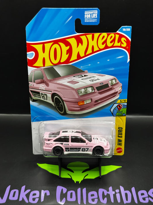 Hot Wheels 2026 Pink '87 Ford Sierra Cosworth 116/250 HW Euro 5/10 F Case