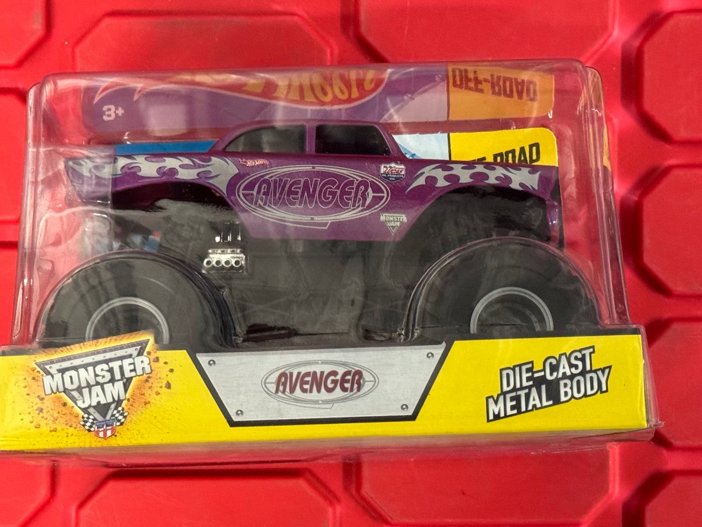 Hot Wheels Monster Jam 1:24 1/24 Scale Avenger Purple / Magenta '57 Chevy