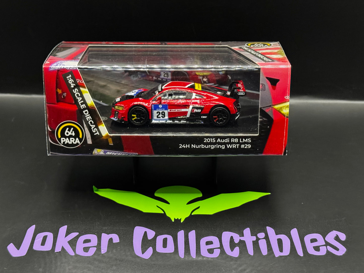 Paragon Models PARA64 1:64 2015 Audi R8 LMS 24H Nurburgring WRT #29 Red
