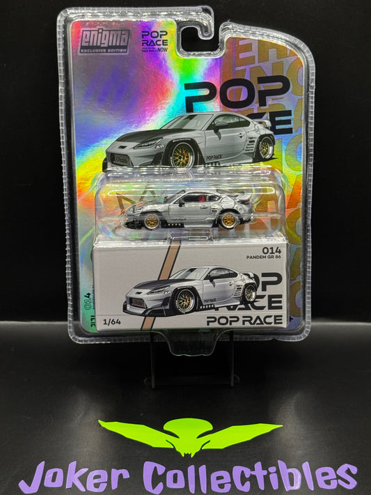 Pop Race Chase Pandem Toyota GR86 Crystal White Pearl 014 Enigma Exclusive