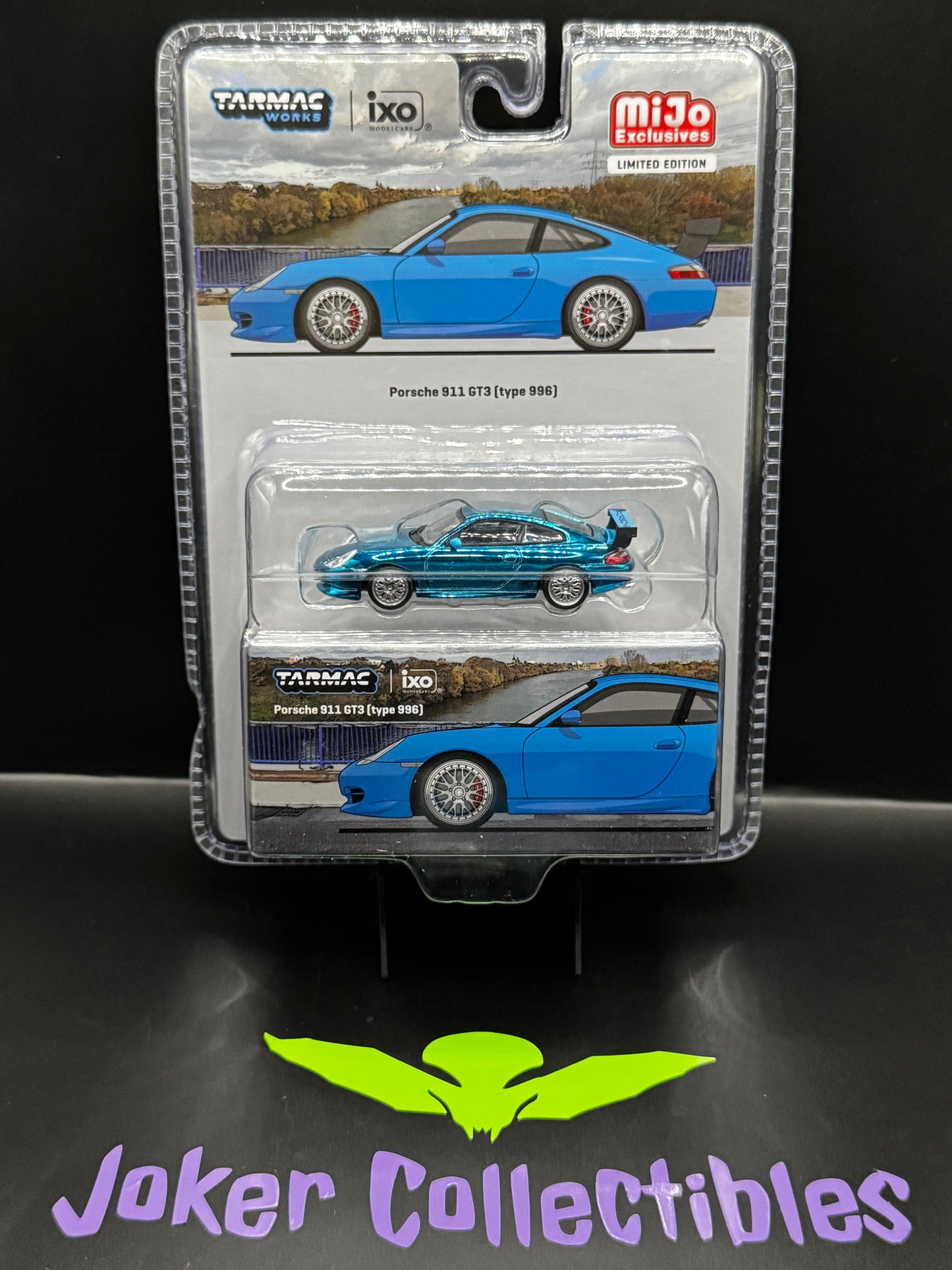 Tarmac Works ixo Models Global64 Chase Porsche 911 GT3 (Type 996) Light Blue