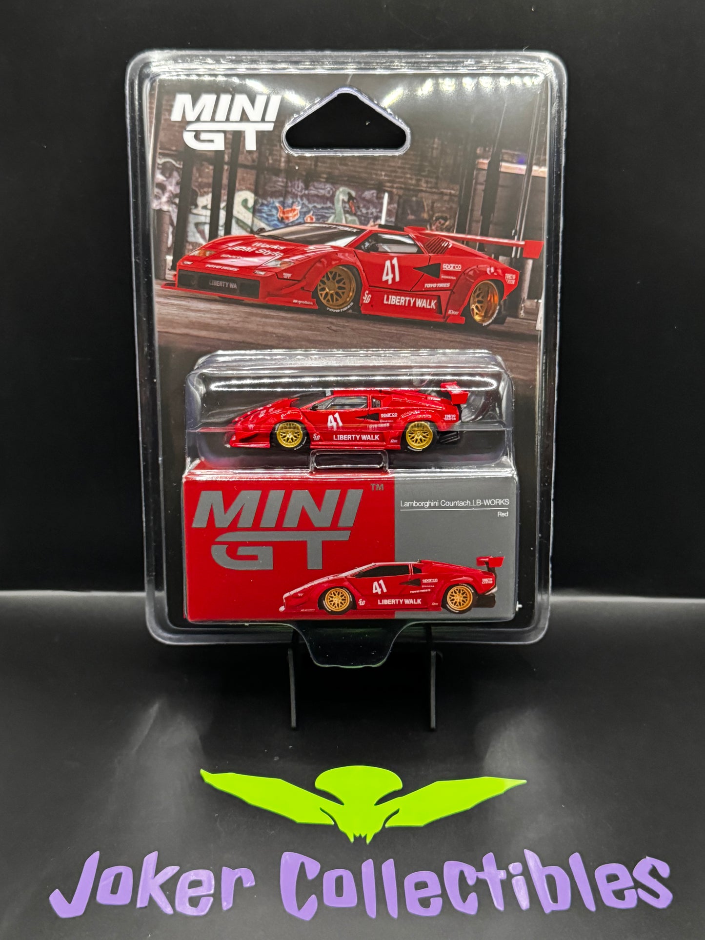 Mini GT #1100 Lamborghini Countach LB-WORKS Red LHD