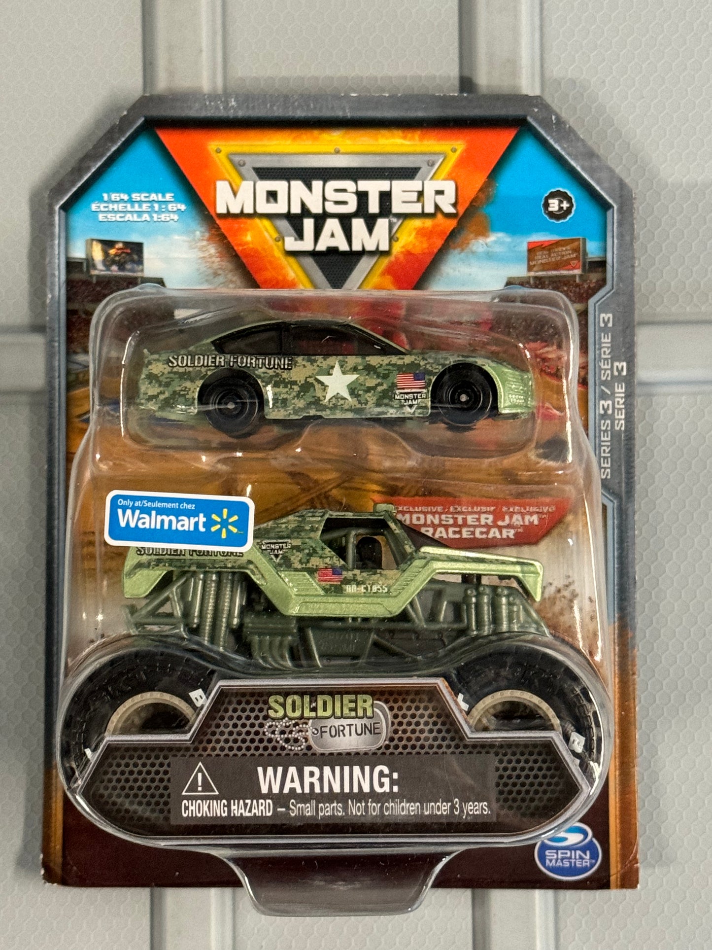 Spin Master Monster Jam Series 3 Race Car 2 Pack Soldier Fortune