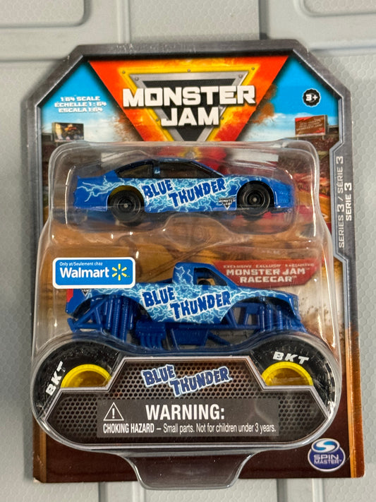 Spin Master Monster Jam Series 3 Race Car 2 Pack Blue Thunder